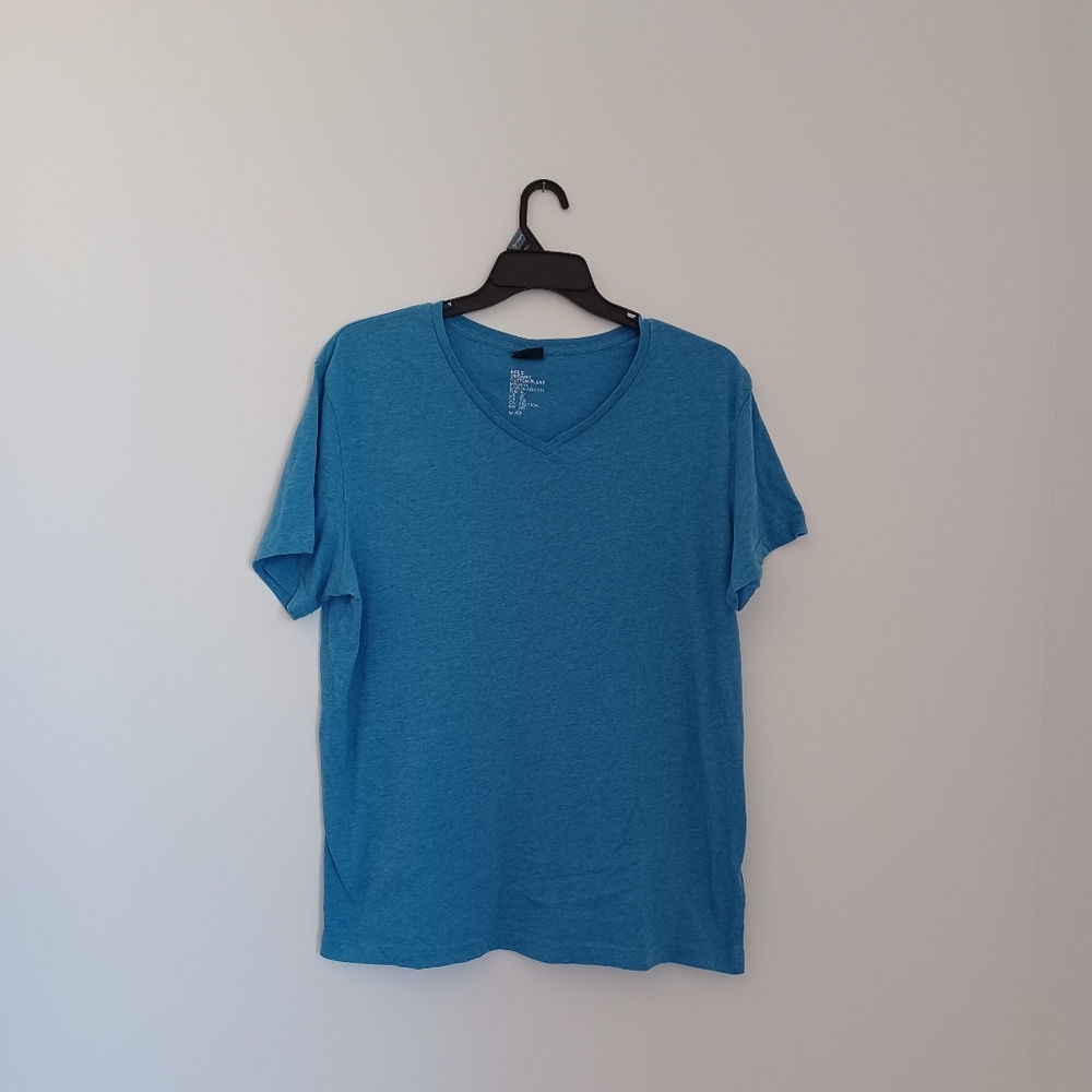 H&M Men's Shirt Short Sleeve Blue XL
